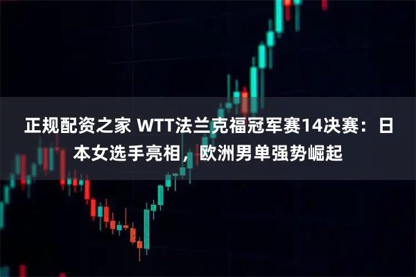 正规配资之家 WTT法兰克福冠军赛14决赛：日本女选手亮相，欧洲男单强势崛起